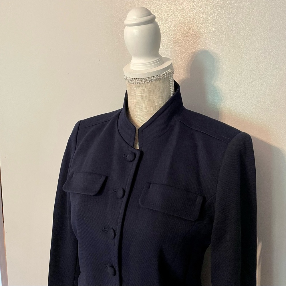 Loft Outlet Military Style Blazer Jacket XS House of Colour (HOC) Winter Navy - Picture 4 of 6